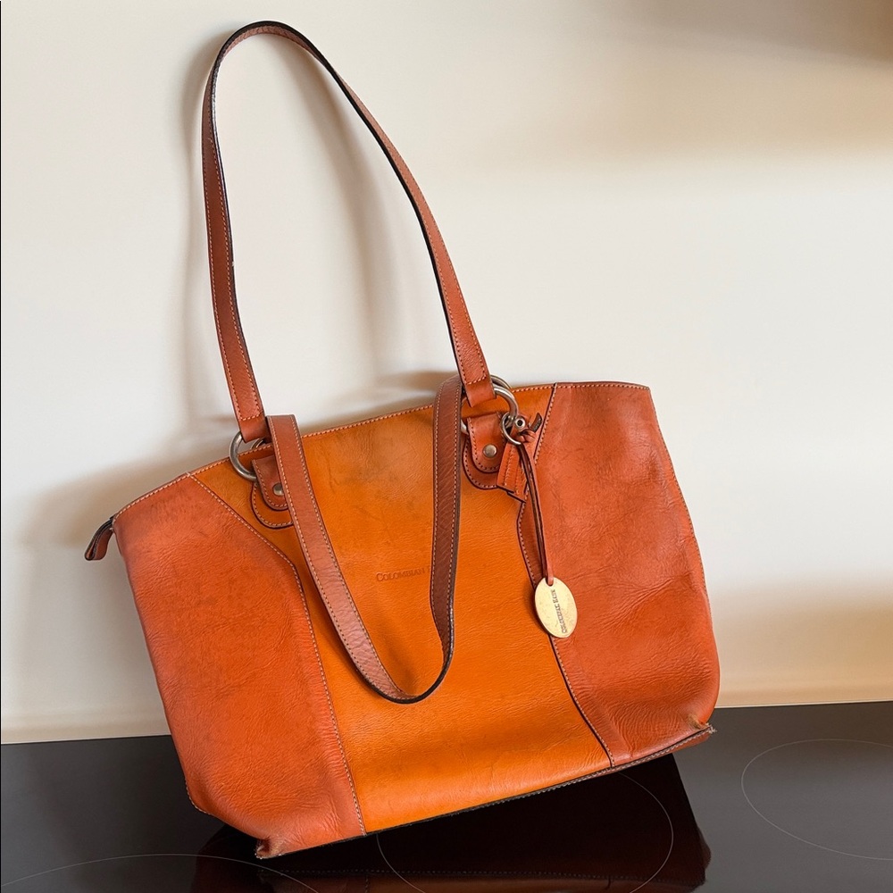 Vintage Leather Columbia Bags Large Handbag